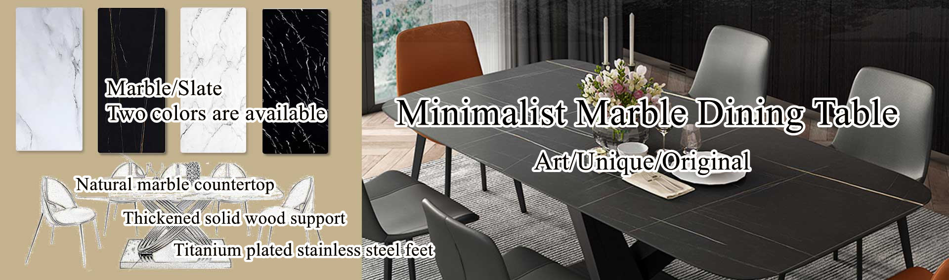 calidad Mesa de comedor de mármol minimalista Servicio