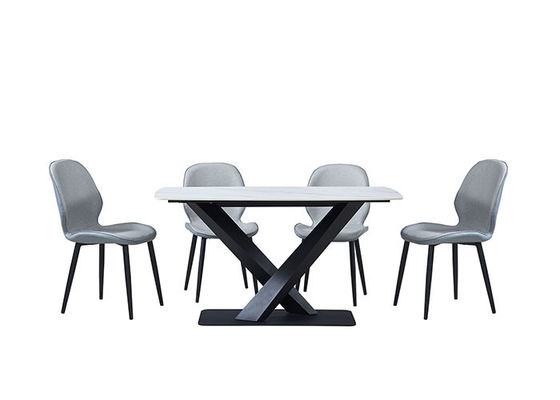 Mesa de comedor elegante de la pizarra, mesa de comedor rectangular superior de mármol