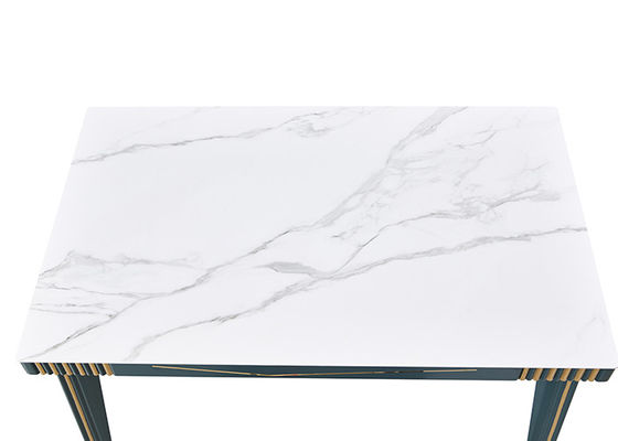 Mesa de comedor de mármol de madera sólida moderna de la pizarra de la roca