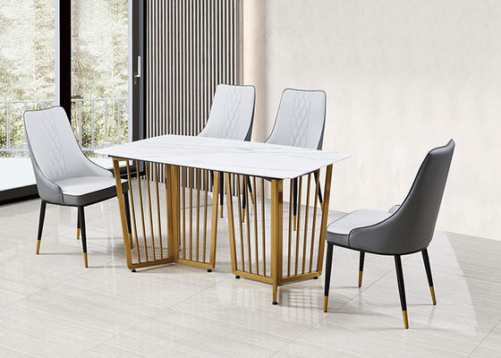 Mesa de comedor nórdica de la sala de estar de madera de goma de Rockboard
