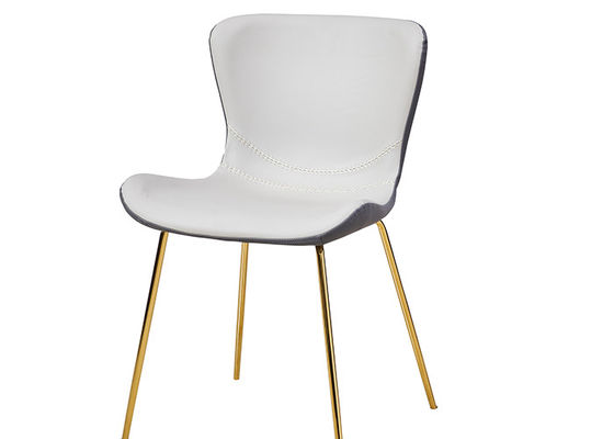 Gray Leather Padded Dining Chairs sin los apoyabrazos
