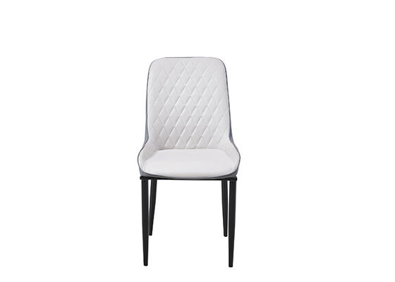 Silla de cena tapizada de cuero minimalista del hierro labrado