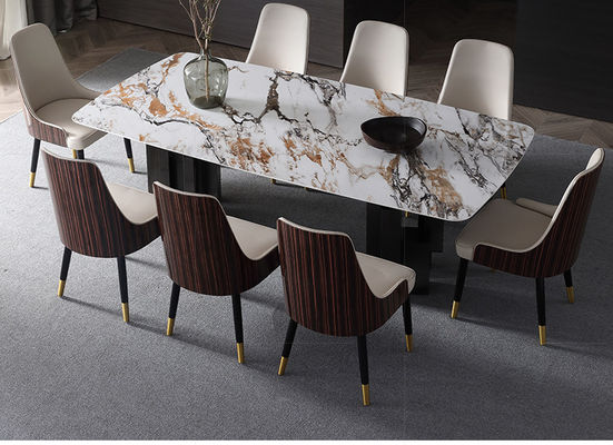 Mesa de comedor de mármol de lujo limpia de la moda fácilmente