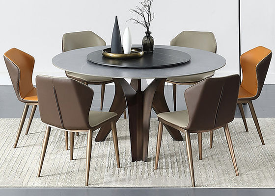 Mesa de comedor casera de lujo de los muebles de la luz de la losa de la roca