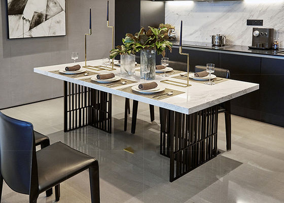 51&quot; top del mármol del diseño de la mesa de comedor de la moda de x31 ' x31”