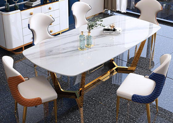 Mesa de comedor de mármol el 130cmx80cmx77cm de lujo moderna