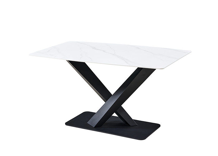 Mesa de comedor elegante de la pizarra, mesa de comedor rectangular superior de mármol