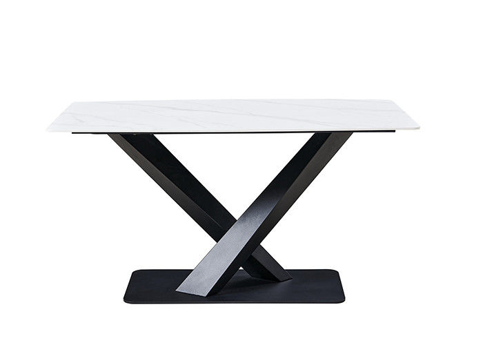 Mesa de comedor elegante de la pizarra, mesa de comedor rectangular superior de mármol
