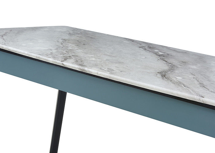 Mesa de comedor simple de la pizarra de la familia de la moda, mesa de comedor de mármol del diseño