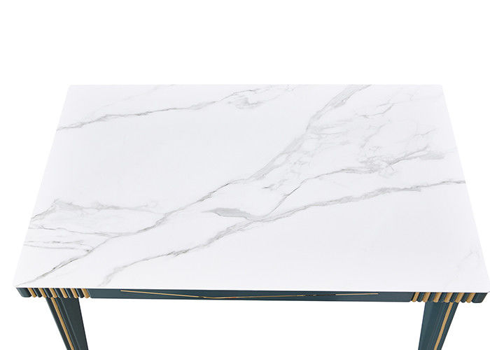 Mesa de comedor de mármol de madera sólida moderna de la pizarra de la roca