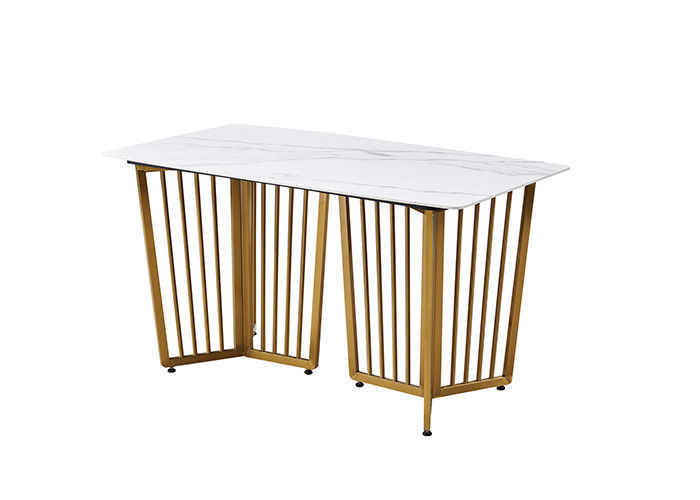 Mesa de comedor nórdica de la sala de estar de madera de goma de Rockboard