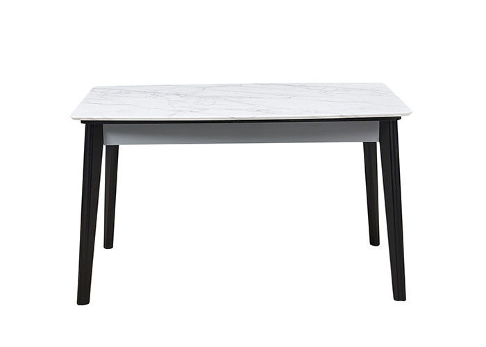 Mesa de comedor de madera sólida de la pizarra del rock moderno del restaurante