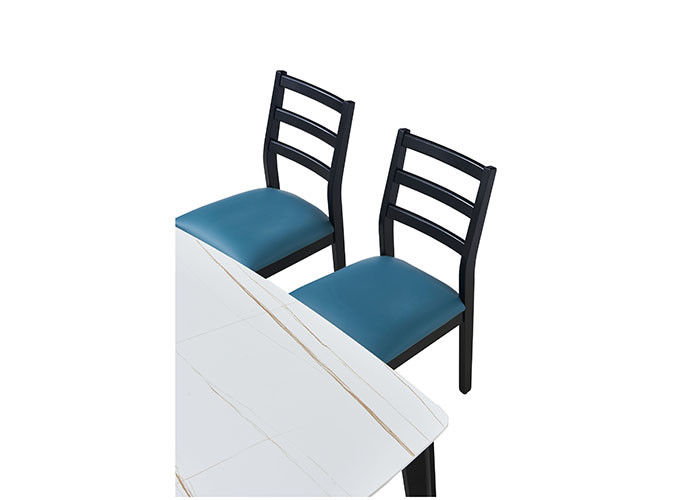tabla de madera sólida del comedor de la familia del 130cm de la pizarra elegante de la roca