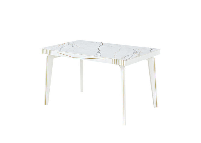 Mesa de comedor de piedra veteada minimalista de la pizarra ISO14001