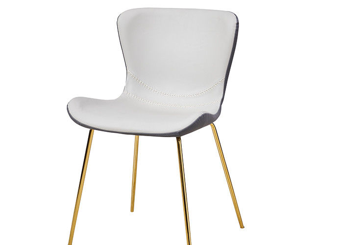 Gray Leather Padded Dining Chairs sin los apoyabrazos