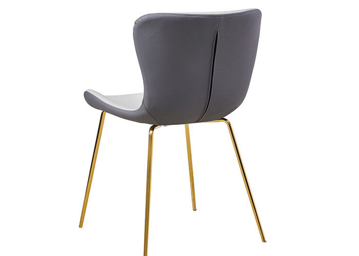 Gray Leather Padded Dining Chairs sin los apoyabrazos