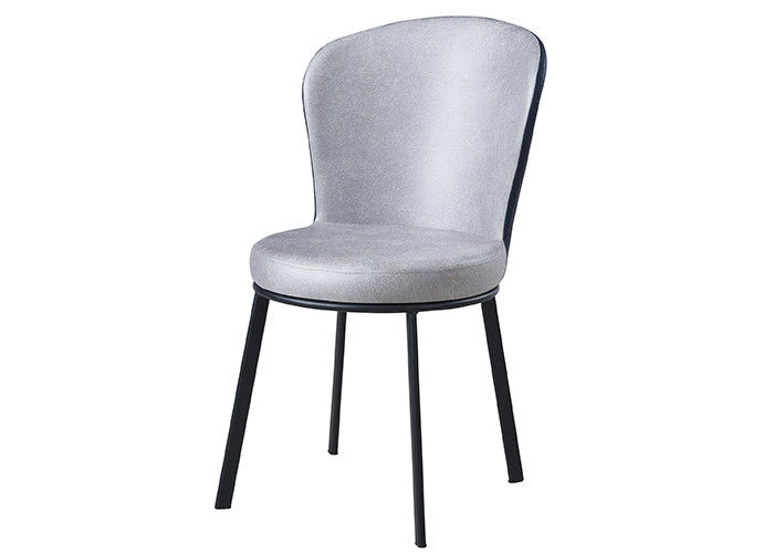 Familia Grey Upholstered Dining Chair del hierro labrado