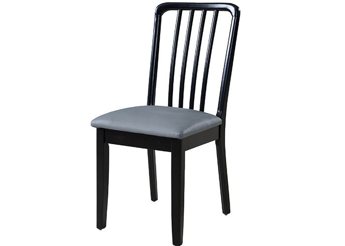 Negro de madera de goma de Brown de la esponja que cena las sillas tapizadas