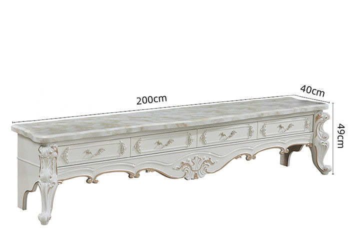 mesa de centro de mármol de los 220cmx40cmx49cm y unidad de la TV