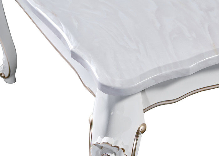 Mesa de comedor de mármol elegante de la familia europea del 130x80x76cm