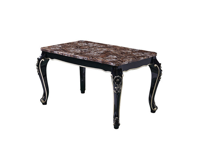 Ebony Restaurant Rectangle Marble Table de lujo retro