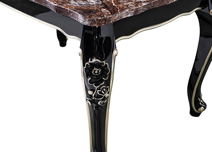 Ebony Restaurant Rectangle Marble Table de lujo retro