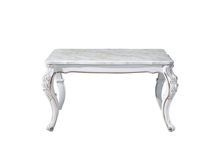 Mesa de comedor de mármol rectangular del hotel, mesa de comedor de mármol sólida europea