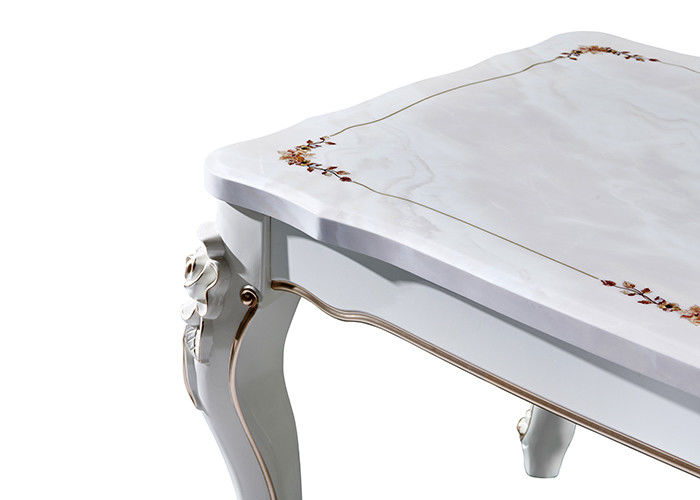 mesa de comedor superior de mármol blanca de los 80cmx130cmx75cm
