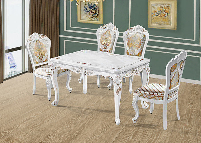 Mesa de comedor de mármol sólida clásica noble, mesa de comedor del restaurante