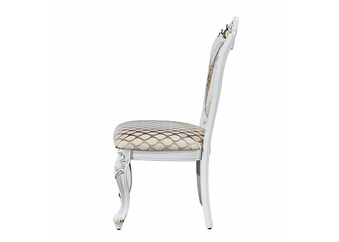 Sillas de cena europeas de talla de madera retras elegantes de la familia