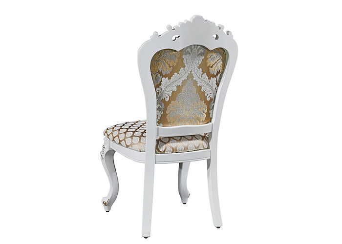 Sillas de cena europeas de talla de madera retras elegantes de la familia