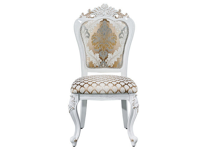Sillas de cena europeas de talla de madera retras elegantes de la familia
