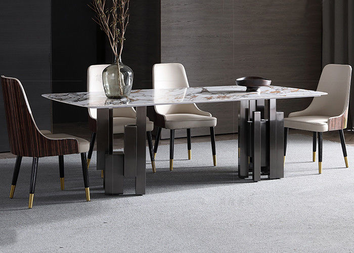 Mesa de comedor de mármol de lujo limpia de la moda fácilmente