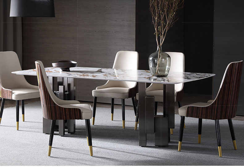 Mesa de comedor de mármol de lujo limpia de la moda fácilmente
