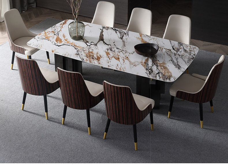 Mesa de comedor de mármol de lujo limpia de la moda fácilmente
