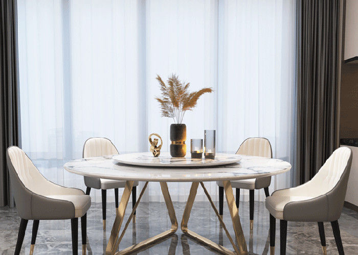 Mesa de comedor durable fuerte de la familia de la losa de la roca ISO14001
