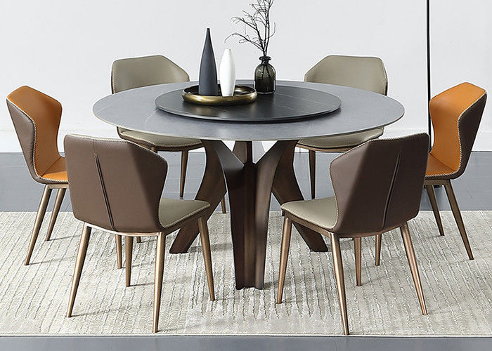 Mesa de comedor casera de lujo de los muebles de la luz de la losa de la roca
