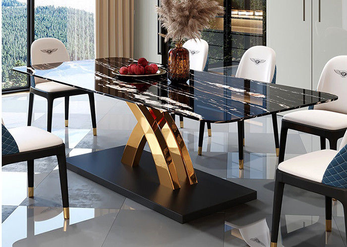 Mesa de comedor de mármol de lujo de la familia fuerte y durable