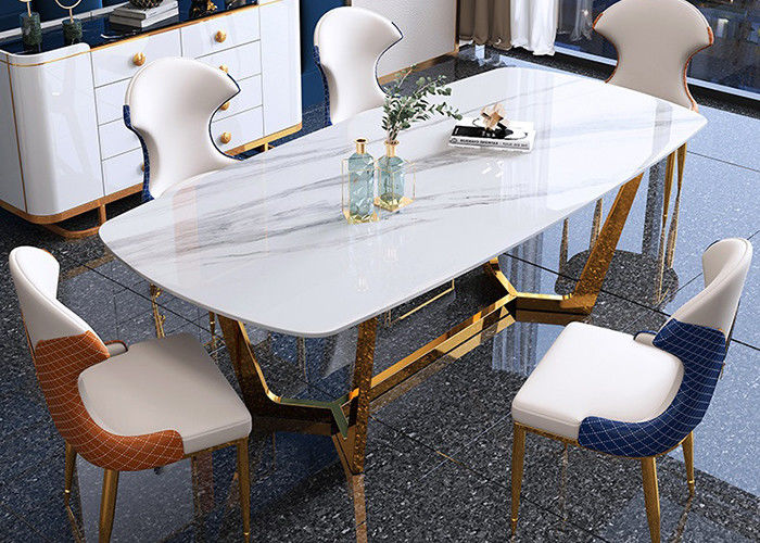 Mesa de comedor de mármol el 130cmx80cmx77cm de lujo moderna