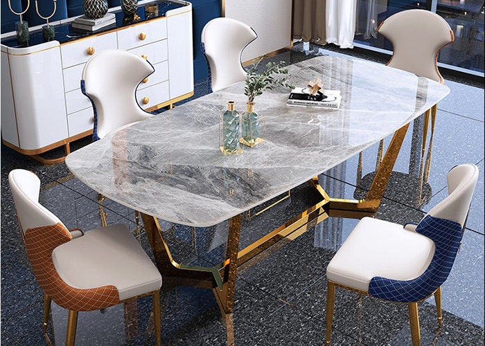 Mesa de comedor de mármol el 130cmx80cmx77cm de lujo moderna