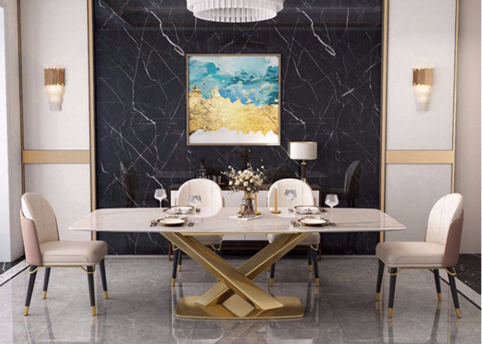 tabla superior de mármol del comedor del 130x80x77cm