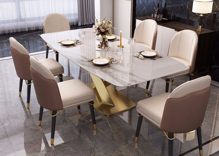 tabla superior de mármol del comedor del 130x80x77cm