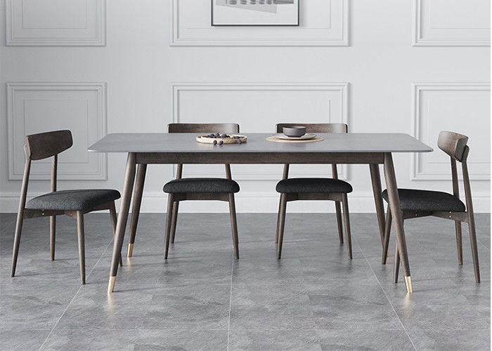 Mesa de comedor de lujo inoxidable del diseño del mármol del capítulo de acero
