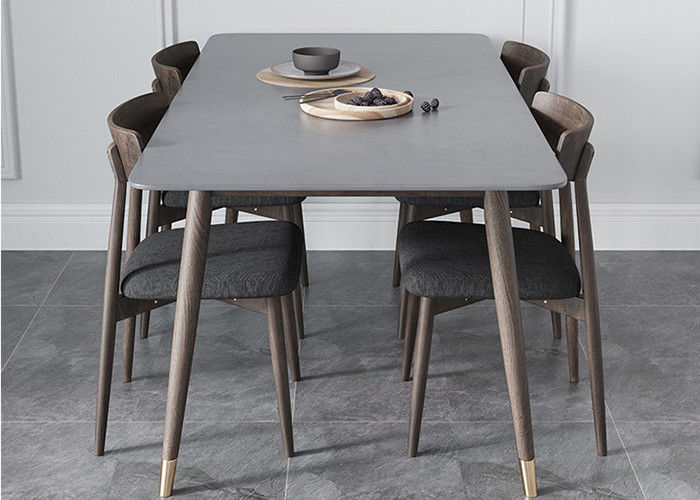Mesa de comedor de lujo inoxidable del diseño del mármol del capítulo de acero