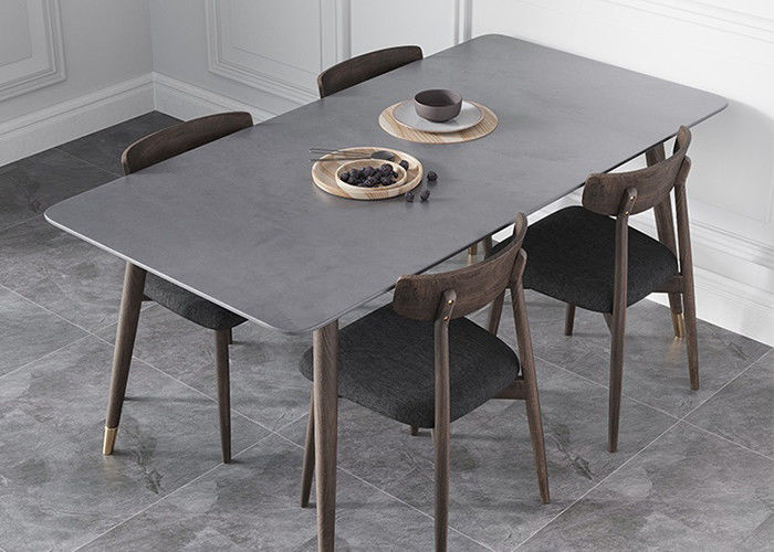 Mesa de comedor de lujo inoxidable del diseño del mármol del capítulo de acero