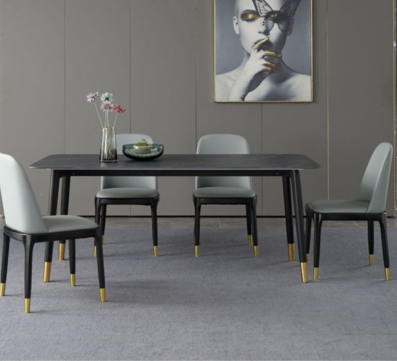 mesa de comedor de mármol de lujo del 130cmx80cmx77cm, diseño de la mesa de comedor con el top de mármol