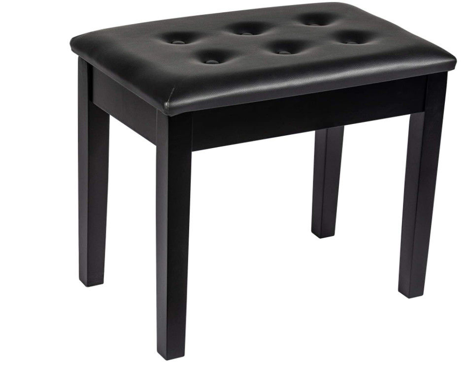 Banco del piano del doble del Odm del teclado del dúo con negro amplio de la imitación de cuero de Seat del almacenamiento