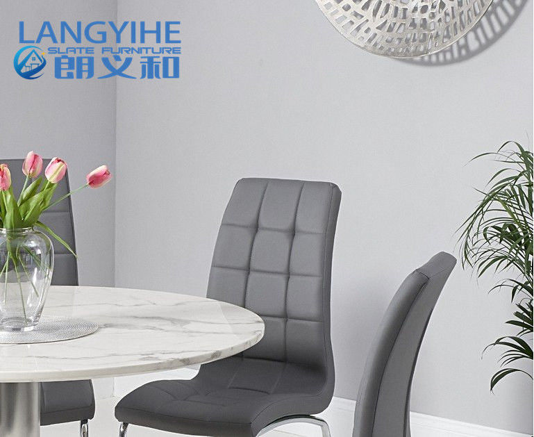 Mesa de comedor blanca el 120cm del mármol del círculo del Odm del OEM