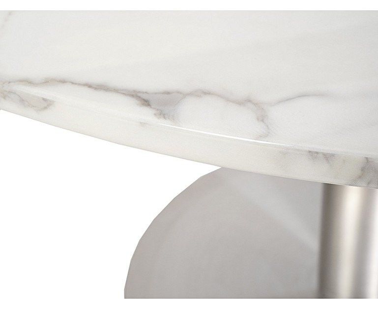 Mesa de comedor tapizada del mármol del círculo de la silla el 120cm