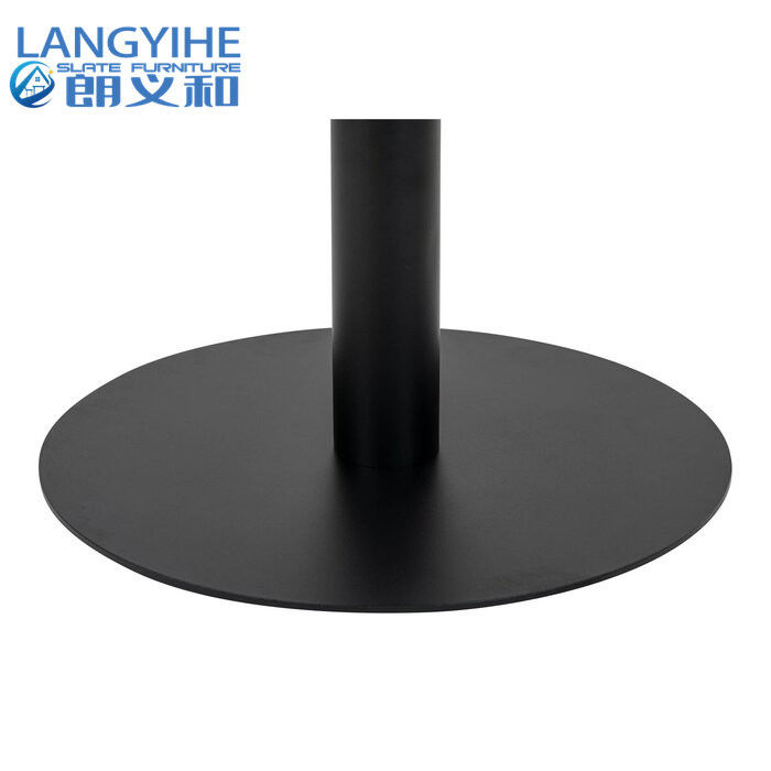 Diámetro de mármol redondo de la mesa de comedor el 105cm del Odm de la base negra superior blanca pequeño
